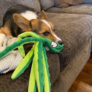 【30% Off + Free Gift】Octopus Squeaky Toy for Dog Plush Dog Chew Toy